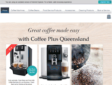 Tablet Screenshot of coffeeplusqld.com.au
